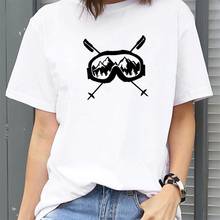 Skiing T Shirts T Shirt Women Tops Summer Short Sleeve O-neck Cotton Tshirt Women Loose Camiseta Mujer Casual Tee Shirt Femme 2024 - buy cheap