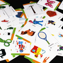 Preshcool francês carta/palavra par papel flash cartões jogo crianças do bebê iluminação cognitiva brinquedos educativos crianças brinquedo da memória 2024 - compre barato
