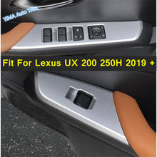 Lapetus Car Styling Inner Door Armrest Window Lift Button Cover Trim ABS Fit For Lexus UX 200 250H 2019 2020 Carbon Fiber Look 2024 - buy cheap