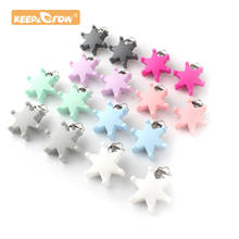 Keep&Grow 10pcs Star Pacifier Clip Silicone teether metal silicone rodent DIY Bead Tool Accessories Necklace Pendant Clamp 2024 - buy cheap