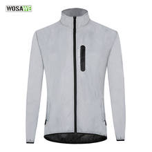 WOSAWE Highly Visible Cycling Jacket Night Glowing Running Waterproof Rainproof Riding Bicycle Bike Windbreaker Sport Coat 2024 - buy cheap