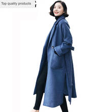 New Brand 2020 Winter Warm Cotton-padded Jacket Women Wool Coat Long Trench Coats Outwear With Belt chaquetas invierno mujer 222 2024 - buy cheap