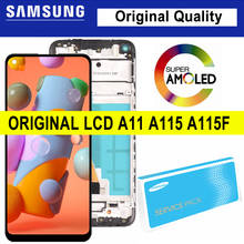 Pantalla LCD A11 Original con marco para Samsung Galaxy A11, A115F, A115F/DS, piezas de reparación de montaje de digitalizador con pantalla táctil, 10 unids/lote 2024 - compra barato