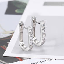 925 Sterling Silver Hoop Earrings for Women Lovely Girl's Hoop Earrings Fashion Cubic Zirconia Earrings Silver 925 Fine Jewelry 2024 - buy cheap