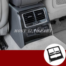 Guarnição do quadro de ventilação traseiro, console interno de guarnição para audi a6 c6 2005-2011 preto/prata acessórios de decoração do carro 2024 - compre barato