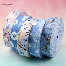 Kewgarden-cintas de tela en capas de flores, cinta hecha a mano de 1,5 "1" 3/8 "40 25 10mm, accesorios de lazo DIY, correas de 10 metros 2024 - compra barato