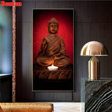 Full Drill square Diamond Painting Religion Buddha Zen Large DIY 3D Embroidery Rhinestone Pictures Mosaic diamond round 2024 - buy cheap