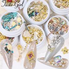 1 Pot Mixed Style Nail Art Decorations Rhinestones Chain Jewelry Nails Accesorios Nail Supplies For Professionals Beauty Tool 2024 - buy cheap