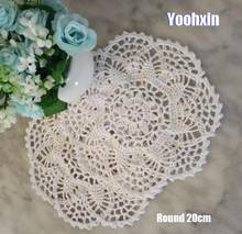Vintage Cotton Crochet Doily Dining Table Mat Napkin Round Christmas Placemat Coffee Mug Cup Pad Glass Coaster Set Wedding Decor 2024 - buy cheap