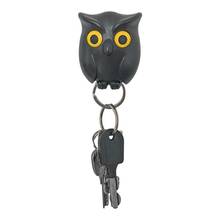 Black Night Owl Magnetic Wall Key Holder Easy Mount Key Rack Keychains Hanger Hook Hanging Key Will Open Eyes Home Storage Hook 2024 - buy cheap