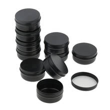 20 Pcs 30g+60g Aluminum Black Tin Sample Container Jars with Screw Top Lid Empty Jars Refillable Bottles Little Cream Jar 2024 - buy cheap