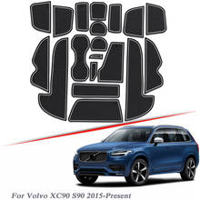 Alfombrilla de látex con ranura para puerta Interior de Volvo, accesorio antideslizante para Estilismo de coche, para XC90 S90 2015-presente, 19 unidades 2024 - compra barato