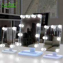 Led para espejo de tocador luz USB maquillaje DIY 10 bombillas LED espejo Kit de decoración lámpara de tira táctil regulable bombilla espejo de vanidad 2024 - compra barato