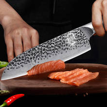 Нож шеф-повара ручной ковки, кухонный Профессиональный резец для кухни, острый нож для ловли рыбы, из стали 5CR15MOV 2024 - купить недорого