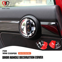 Abs interior do carro maçaneta da porta adesivos capa caso para mini cooper clubman countryman f54 f55 f56 f60 acessórios do carro para automóvel 2024 - compre barato