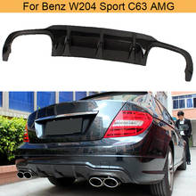 W204 Carro De Fibra De Carbono Difusor traseiro Lip para Mercedes Benz AMG W204 C63 C300 Esporte 2012 2013 2014 2024 - compre barato