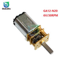 GA12-N20 DC 6V 30 RPM N20, Micro Motor de velocidad, motores de engranajes de reducción con rueda de caja de cambios de Metal, bricolaje 2024 - compra barato