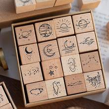 16pcs Wooden  Seal On Birthday Card Decor Retro Diy Envelope Stamps Classic Wedding Invitations Wax Seal Stamp Stamp Wax Letter 2024 - buy cheap