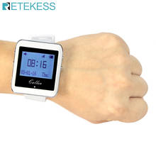 Retekess receptor-Reloj de pulsera inalámbrico de 999 canales, RF, blanco, para tienda de comida rápida, restaurante, sistema de paginación, 433MHz 2024 - compra barato