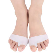 White 1 Pair Silicone Gel Foot Fingers Toe Separator Thumb Valgus Protector Bunion Adjuster Hallux Valgus Guard Feet care 2024 - buy cheap