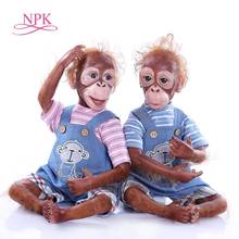 NPK 21 дюймов 52 см 100% artist made reborn Monkey кукла реалистичный орангутан очень мягкий, силиконовый, гибкий Коллекционная художественная Кукла reborn 2024 - купить недорого