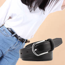 Silver Geometric Metal Buckle Women Belt PU Leather Waist Belt Girls Jeans Pants Decorate Waistband 2024 - buy cheap