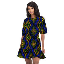 African fashion wax print dresses women Ankara outfit new arrivals half sleeve dashiki dresses 2024 - buy cheap