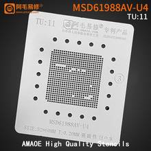 For LCD TV CPU BGA Stencil MSD61988AV-U4 Chipset Reballing IC Pins Square Hole Soldering Tin Plant Net Heating Template 2024 - buy cheap