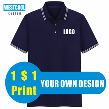 Personalizado de manga curta camisa polo bordado logotipo individual grupo roupas personalizado homens e mulheres topos design diy westcool 2024 - compre barato