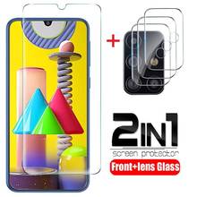 2 en 1 cristal protector de la Lente de la cámara para samsung galaxy m31 m30 s m20 m 21 vidrio templado protector de pantalla para samsung m30 m31 2024 - compra barato