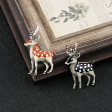 Japan and South Korea cute 3 d texture sika deer enamel brooch brooch brooches coat dust coat cardigan female animals 2024 - buy cheap