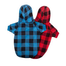 Winter Warm Dog Clothes Plaid Cat Dog Hoodie Pullover Dog Coat Jacket Chihuahua Pet Apparel French Bulldog Puppy Clothes 2024 - купить недорого