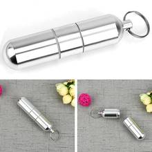 Portable Aluminium Alloy Outdoor Waterproof Portable Keychain Pill Case Holder Organzier Box Medicine Tablet Storage Bottle 2024 - buy cheap