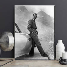 ¿SEAN CONNERY? 007, JAMES BOND GOLDFINGER 1964, GOLDFINGER, póster de impresión artística de película sobre lienzo para decoración de pared 2024 - compra barato