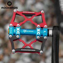 Rockbros pedal de bicicleta mountain bike, pedal plataforma esportivo multicolorido para ciclismo e bmx 2024 - compre barato