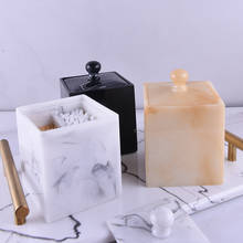 Nordic Toothpick Box Cotton Swab Box Imitation Marble Luxury Resin Storage box Toothpick Holder Living Room Home High-grade Cott 2024 - buy cheap