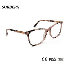 SORBERN-gafas cuadradas de acetato para hombre y mujer, lentes graduadas para miopía, miopía, Estilo Vintage 2024 - compra barato