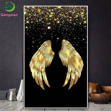 Diamond Embroidery Hot selling home art, golden wings Full Square round Diamond Mosaic Art Painting Cross Stitch Wall Decor 2024 - buy cheap