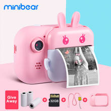 Minibear детей Камера для детей мгновенный Камера цифрового видео Камера фон для детских фотографий с Камера Игрушки для девочек подарок на ден... 2024 - купить недорого