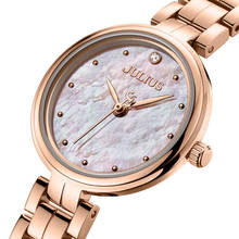 Julius-Reloj de nácar japonés para mujer, pulsera de acero inoxidable, elegante, caja de regalo para niña 2024 - compra barato