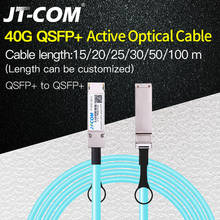 Cable de fibra de 40G QSFP + a QSFP + AOC, 15m, 20m, 25m, 30m, 50m, 100m, MPO, SFP, módulo OM3 OM4, Cable óptico activo, longitud personalizada 2024 - compra barato