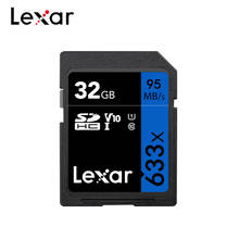 Lexar-cartão de memória original, classe 10, 633x32gb, 128gb, alta velocidade, 95 m/s, 64gb, u3, v30, cartão sd para câmera 1080p, full hd, 4k 2024 - compre barato