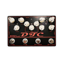 Mosky dtc 4-em-1 guitarra elétrica pedal distorção overdrive loop atraso true bypass efeitos pedal guitarra acessórios 2024 - compre barato