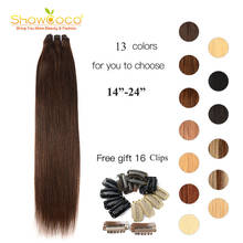Human Hair Bundles Tied Weft Straight for DIY Brazilian Hair Weave Deals Blonde Machine Made Remy 13 Colors 14"-24" Sew In Weft 2024 - buy cheap