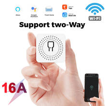 16A Tuya Mini WiFi Smart Switch Led Light Smart Life Push Module Supports 2 3 Way APP Voice Relay Timer Google Home Alexa 2024 - buy cheap