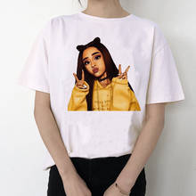 Camiseta de manga corta Ullzang para mujer, remera de Hip-Hop para mujer, playera de ARIA Grande para mujer, camiseta de 7 anillos de moda Harajuku Thank U, camiseta Next 2024 - compra barato