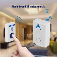 LED DC3V LED Wireless Chime Door Bell Battery Powered 32 Tune Songs 1 Remote Control + 1 Wireless Doorbell Home Doorbell 2024 - buy cheap