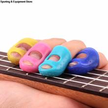 Protetor de ponta do dedo de silicone s/m/l, proteção de corda para dedo para guitarra, para mão esquerda contra a pressão e dor de dedo, para guitarra de baile 2024 - compre barato