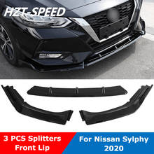 3 PCS ABS Small Car Body Kit Front Shovel Bumper Lip Spoiler Chin Diffuser For Nissan Sylphy 2020 2024 - buy cheap