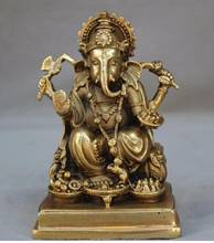 Satue-estatua de Buda, estatua de cobre Satue de 4 pulgadas, budismo tibetano, 4 manos, elefante Ganesha, el Señor Ganesha 2024 - compra barato